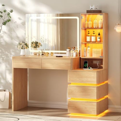 Vanity Desk with LED Mirror - 47