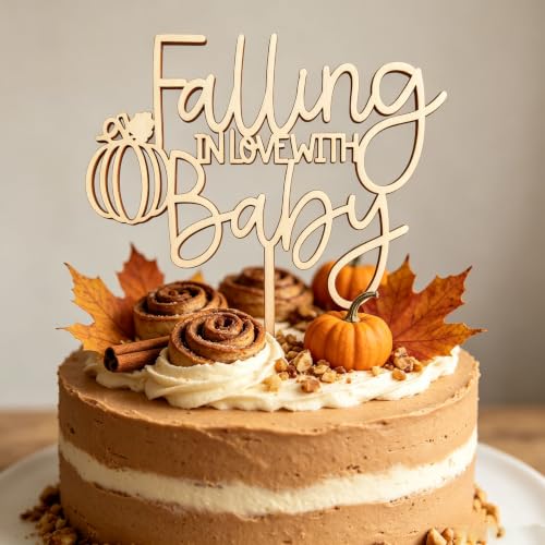 Fall Themed Wedding Cake Topper for Autumn Celebrations