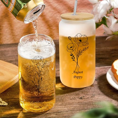 16oz Christian Glass Tumbler with Lid and Straw - Faith-Inspired Gift for Women