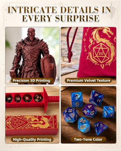 Dnd Dice Advent Calendar 2026 Black - RPG Christmas Gift for Teens & Adults