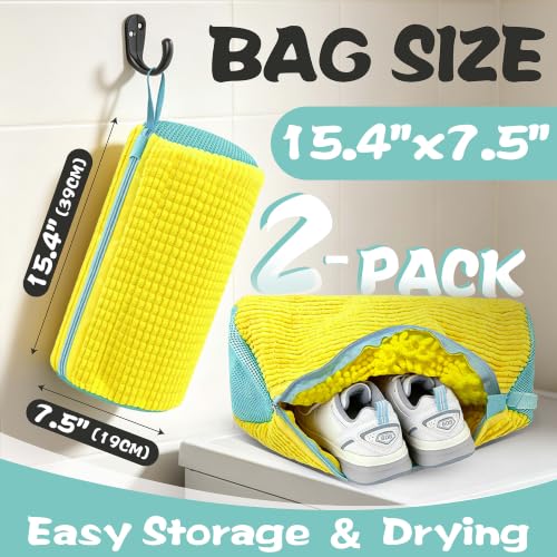 Reusable Shoe Wash Bag with Self-Locking Zipper for Sneakers & Boots