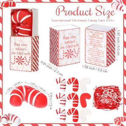 40 Sets Christmas Christian Luminous Candy Cane Party Favors - Holiday Gifts