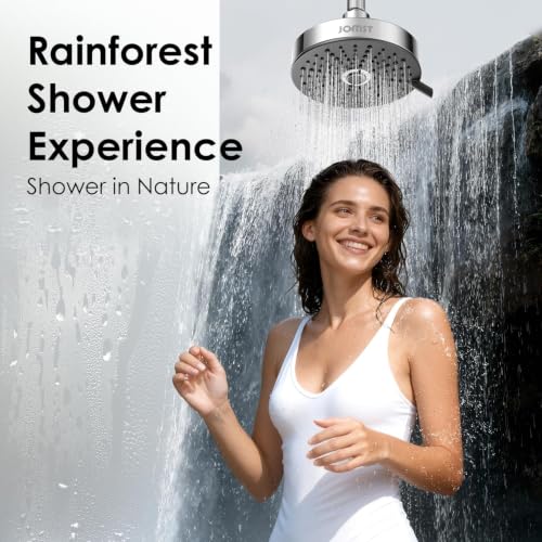 High Pressure Shower Head with 3 Spray Modes, Water Saving Chrome, Universal G1/2" & Self-Cleaning Nozzles