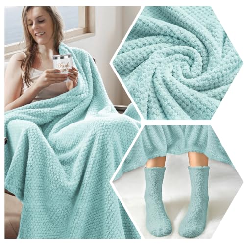 Blue Self Care Gift Basket for Women - Relaxation & Get Well Soon
