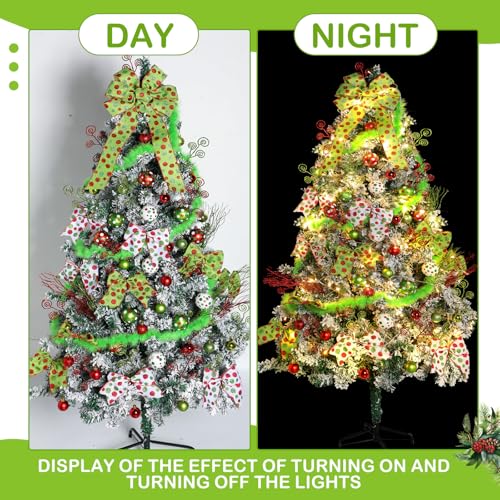 Christmas Ornament Set with 70 Decorations Including Balls Bows & LED - Classic