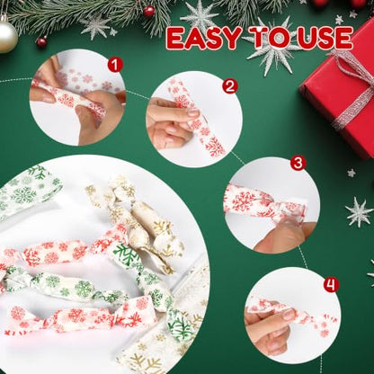 300Pcs Christmas Candy Wrappers - Festive Wax Paper for Homemade Treats - 4.92 x 3.54 inches - Red, Green, Gold - Variation of 300