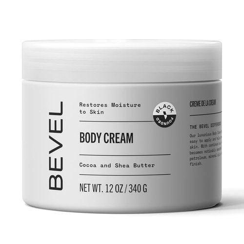 Bevel Body Cream - Luxury Men's Lotion for Dry Skin | Hypoallergenic & Dermatologist Tested, 12 oz