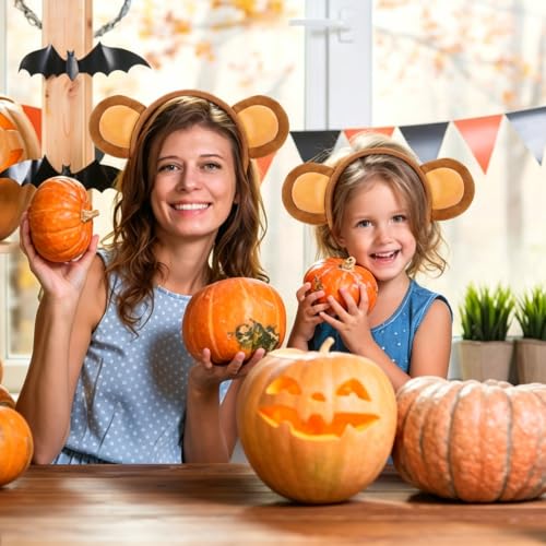 Fuzzy Monkey Ears Headband for Halloween Costume Accessory