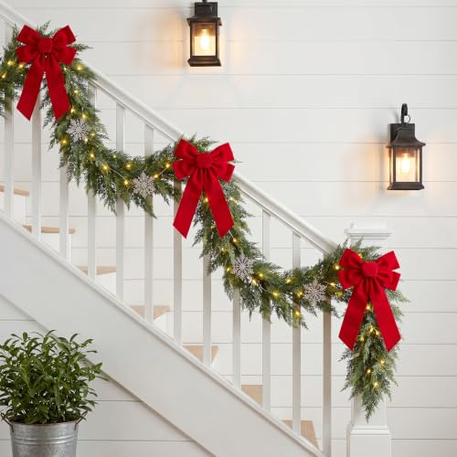 6FT Real Touch Cedar Garland for Christmas Decorations - Full Greenery