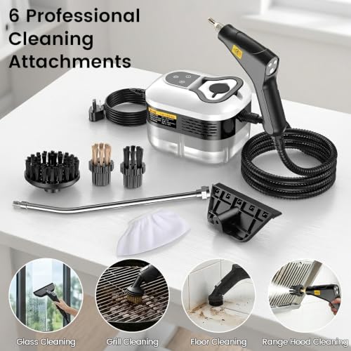 2500W Handheld Steam Cleaner for Home Car Grout - High-Temp Steamer Kit