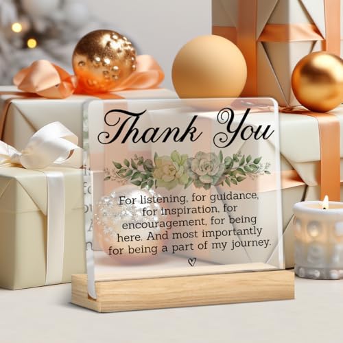 Thank You Gifts Acrylic Desk Sign - Appreciation Office Decor - Office Gifts-Acrylic-C