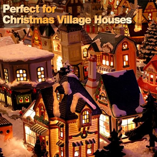 3-Pack LED Light Cord with 6 Bulbs for Christmas Village & Halloween Decor