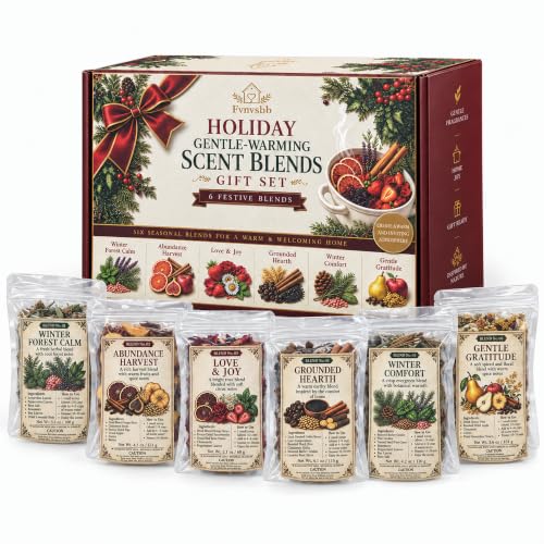 Potpourri Gift Set for Stovetop Aromatherapy - 6 Natural Scents, Pet Safe