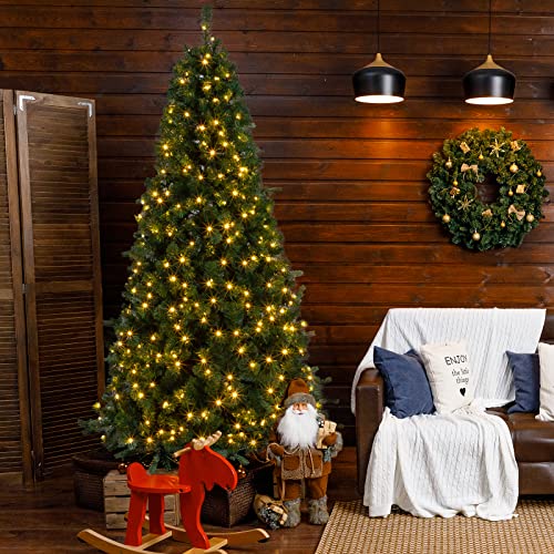 Green 7ft Prelit Half Christmas Tree with 230 Warm Lights and 881 Tips