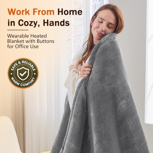 Electric Heated Throw Blanket 50x60 Inches Soft Flannel Sherpa Warmth