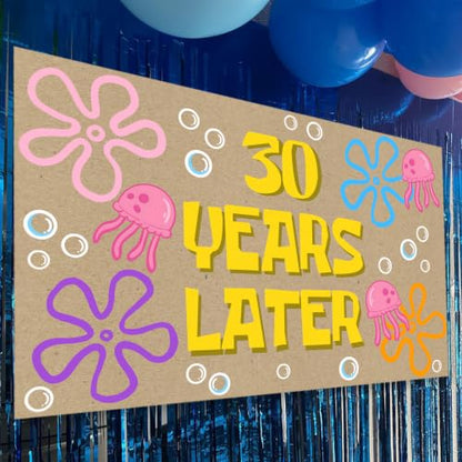 30 Years Later Birthday Banner for Celebration Decorations