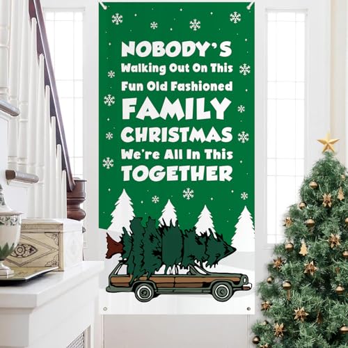 Funny Christmas Vacation Door Cover - Griswold Family Holiday Decor - Together Variation