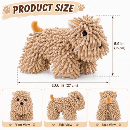 Brown Dog Hand Towel - Puppy Shaped Absorbent Chenille for Bathroom & Kitchen