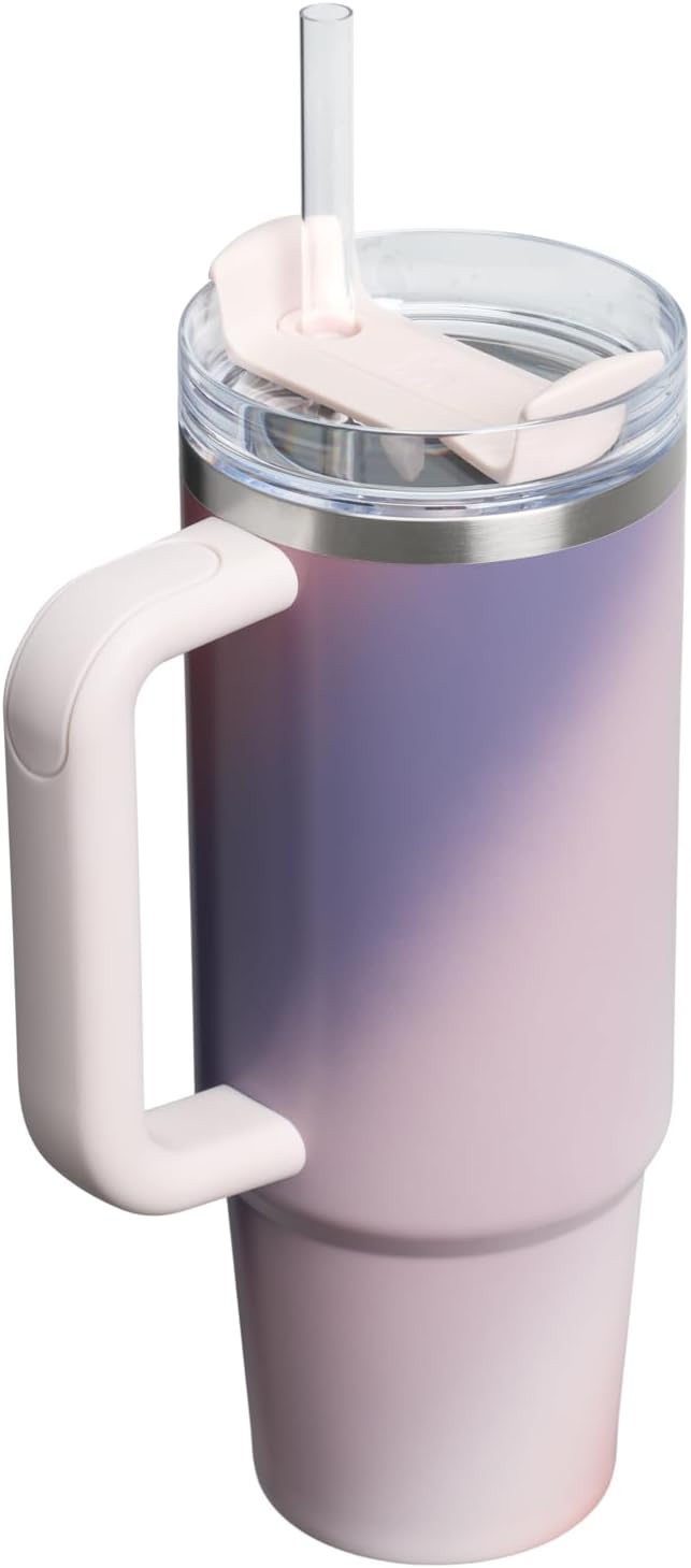 STANLEY Quencher H2.0 FlowState™ Tumbler - 30 Oz Dawn Spiral Design for Ultimate Hydration