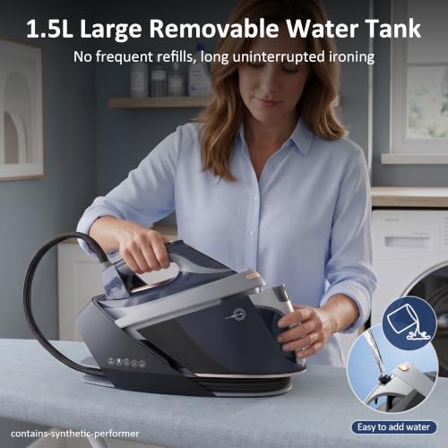 1800W Clothes Steamer with 1.5L Removable Water Tank - Garment Steamer