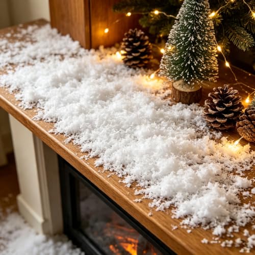 Artificial Fake Snow Flakes for Winter Holiday Decor - 0.22 lbs