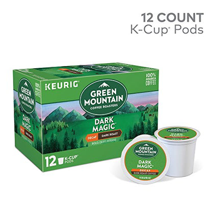 Green Mountain Coffee Dark Magic Decaf Keurig K-Cups Coffee, 12 Count