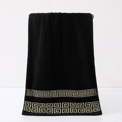 Regine Switzerland 100% Cotton Bath Towel Set - Highly Absorbent, Soft & Luxurious | 3-Piece Black Set