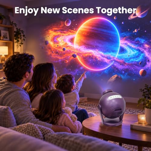 Galaxy Projector Night Light with 3D Visuals & Bluetooth Speaker