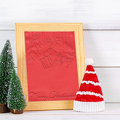 Christmas Background Embossing Folder GIFT - Bell Snowflake Frame DIY Craft Stencil