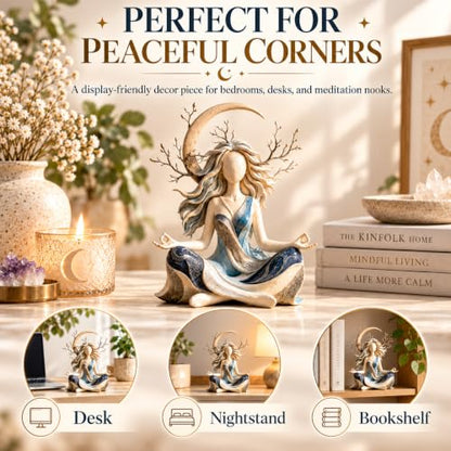 Inner Harmony Sculptural Figurine - Meditation & Zen Home Decor - Variation A