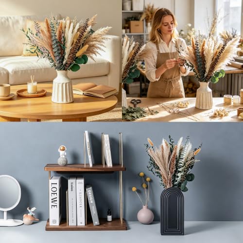 275 pcs Dried Flower Bouquet with Eucalyptus Lavender Pampas Grass for Rustic Decor