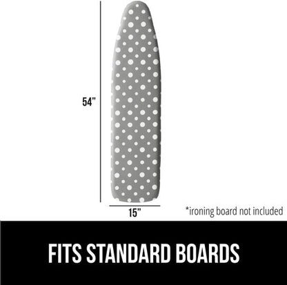 GORILLA GRIP Ironing Board Cover & Pad - Silicone Coating, 400°F Scorch Resistant, 15x54" Dots