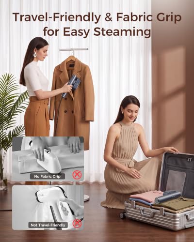 Handheld Travel Garment Steamer with Suction - Fast Wrinkle Remover
