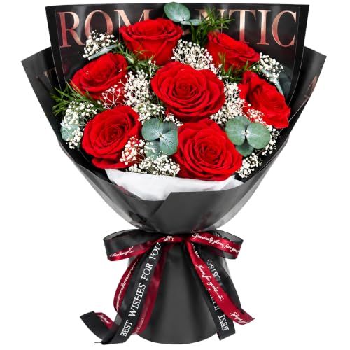 Preserved Flower Gift Set - Red Roses for Birthday, Anniversary, or Special Occasion (Variation: Red)