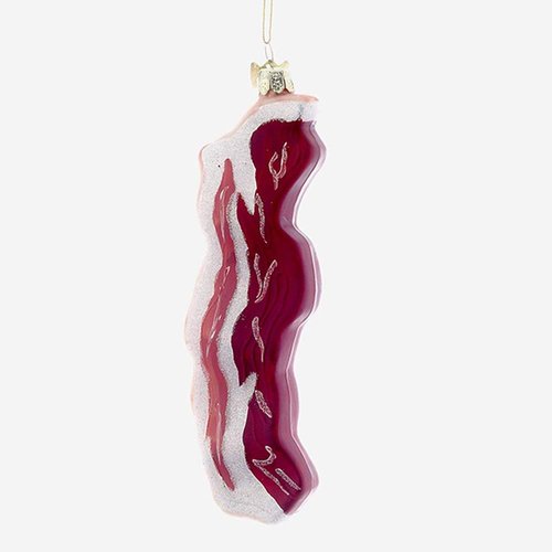 Noble Gems Slab of Bacon Glass Christmas Ornament Pork Meat Breakfast NB0990 New