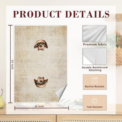 Western Christmas Kitchen Dish Towels Set - Cowgirl Holiday Decor 16x24 A-christmas Towels
