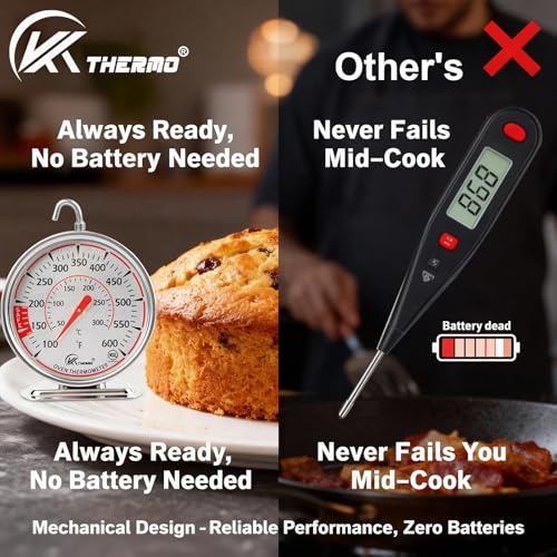Oven Thermometer Dual-Scale with Safe Zone - 2.75 Inch NSF Certified