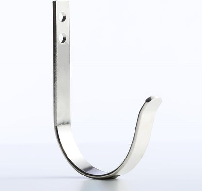 Skiennix Stainless Steel Wall Hooks - Versatile Coat & Towel Hooks for Indoor/Outdoor Use | 5-Pack, Silver