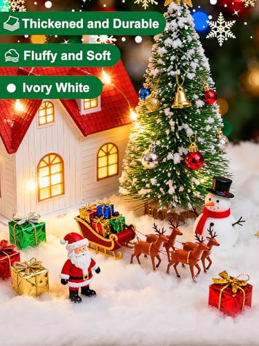 Variation of THIS listing 5 Pack 3 x 8 Ft Fluffy Fake Snow Blankets for Christmas Decorations