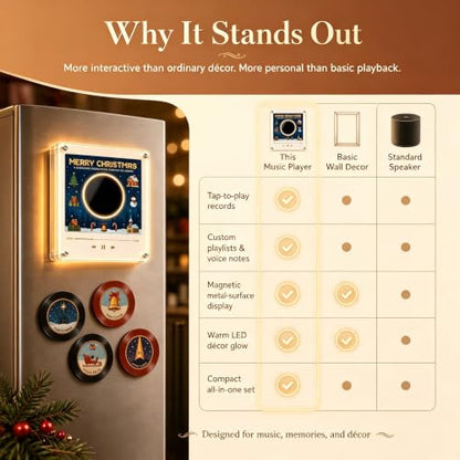 Jingle Vinyl Player Fridge Magnet Music Box Set-A