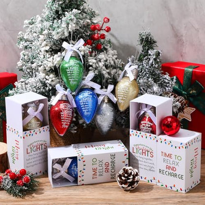 35-Piece Christmas Light Bulb Ornament Gift Set for Coworkers - Holiday Decor