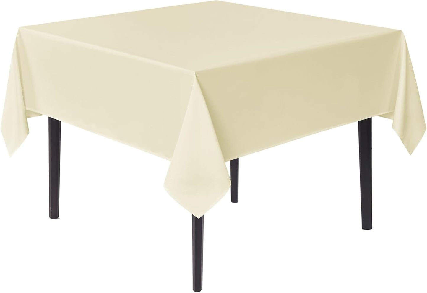 Sancua Small Square Tablecloth - 36x36 Inch Beige Polyester Cover for Square or Round Tables