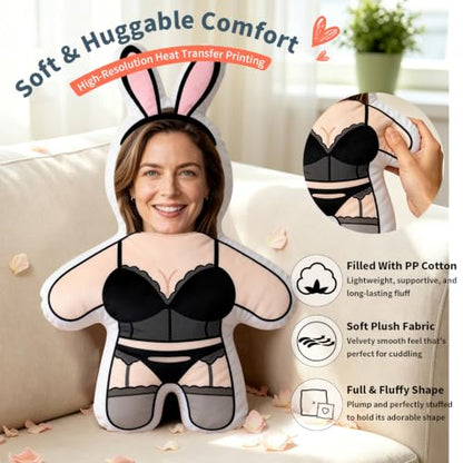 Personalized Custom Face Pillow Double Sided Photo Gift - Flexible Sizes