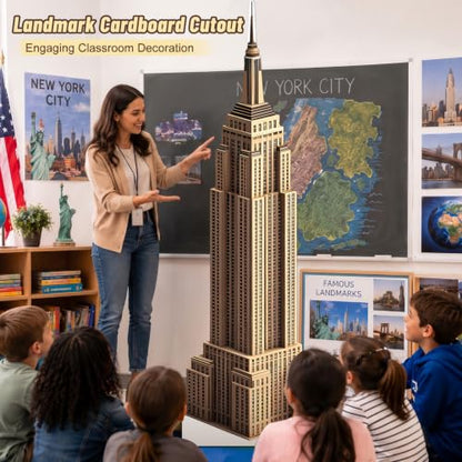 6 Ft NYC Landmark Cardboard Cutout for Party Decorations and Photo Backdrops