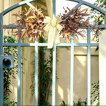 Artificial Olive Leaf Swag for Front Door Decor Fall Wreath 76cm