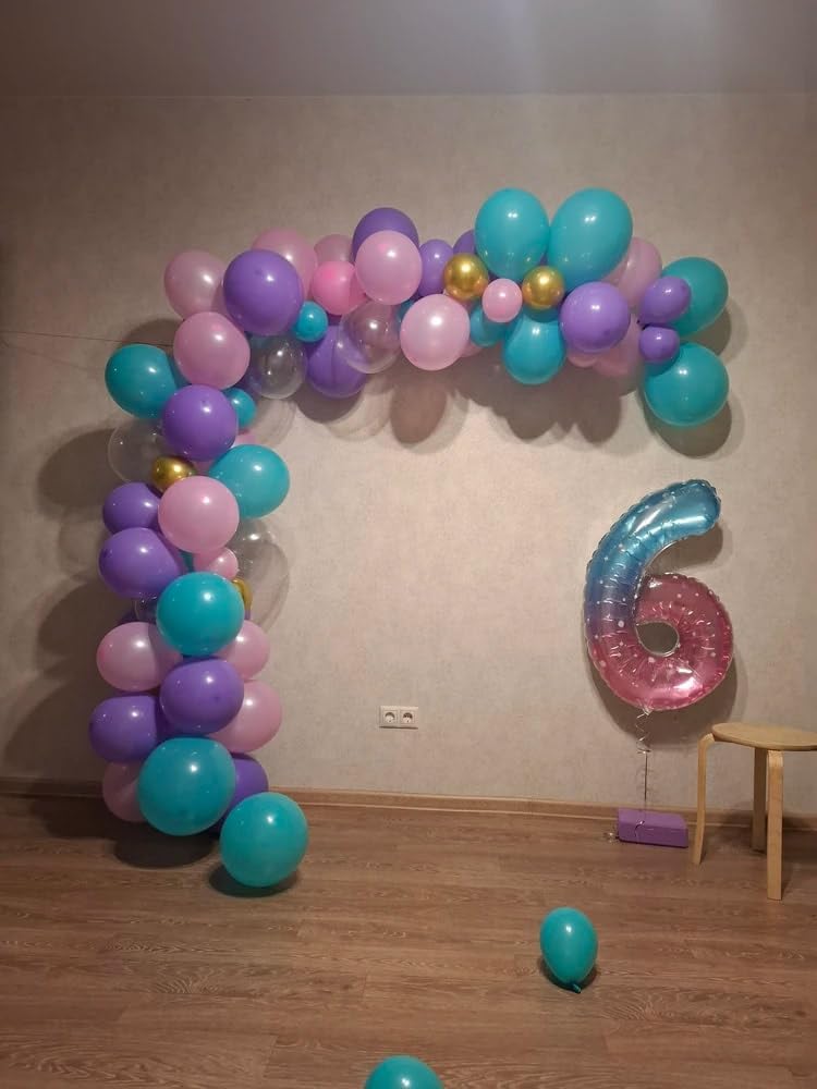 Starry Sky 40-Inch Number 6 Balloon - Perfect for Birthday Decorations & Party Supplies