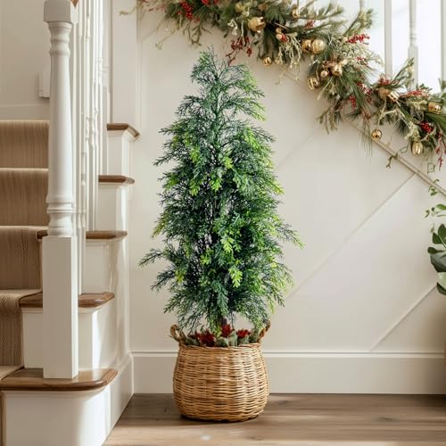 Bailikang 3ft Artificial Norfolk Pine Tree - Premium Christmas Tree with Realistic Branch Tips, Easy Setup, Holiday Decor