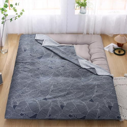 Japanese Floor Mattress Cover with Zipper 135x200cm Washable Futon Protector - E Variation
