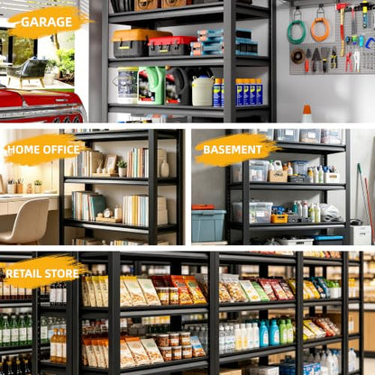 40-Inch Garage Shelving Unit with 5 Steel Adjustable Shelves – Heavy-Duty Storage Rack