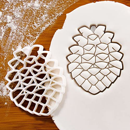 Set of 2 Pine Cone Cookie Cutters for Baking and Crafting